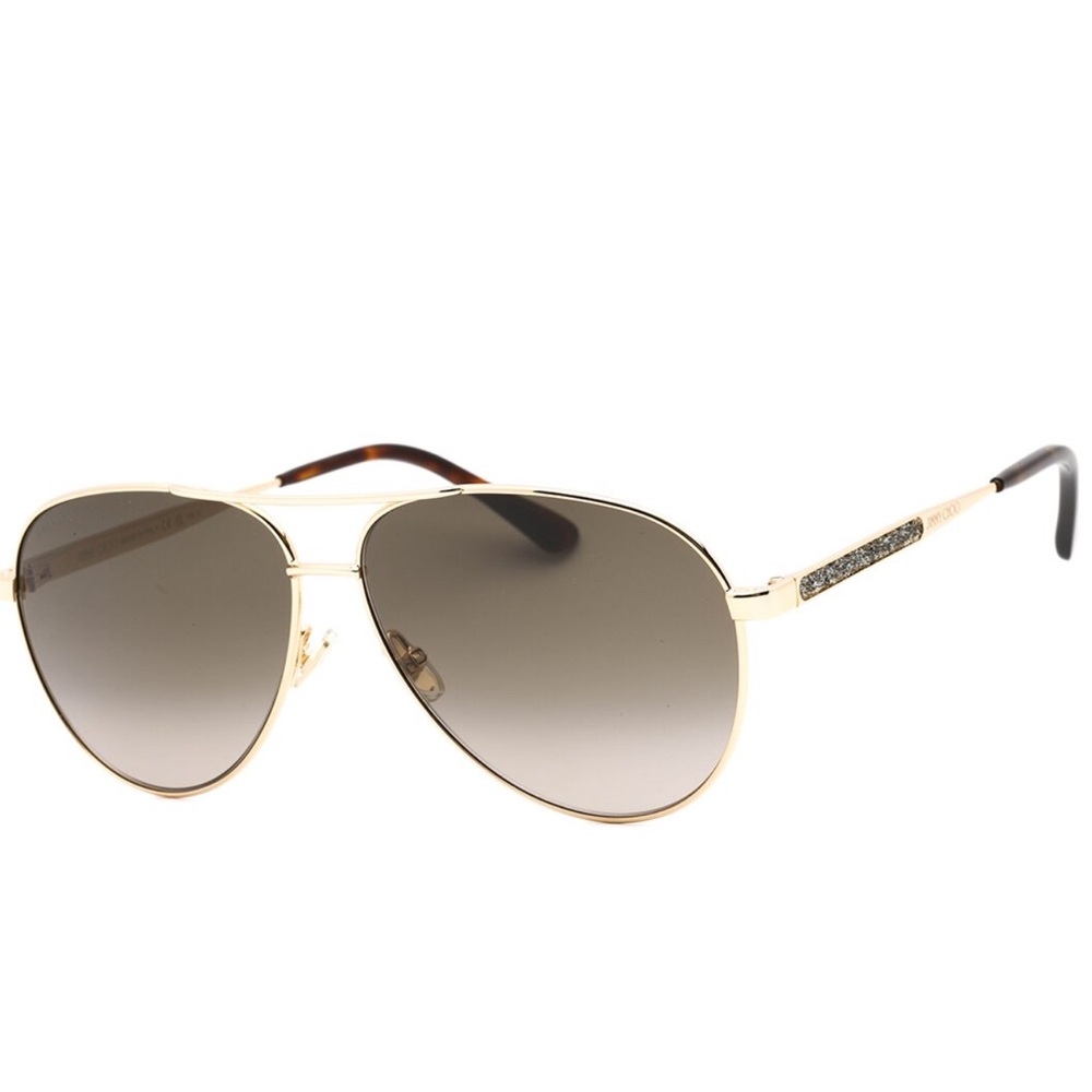 Jimmy Choo JIMENA/S 60mm Gold Aviator Sunglasses
